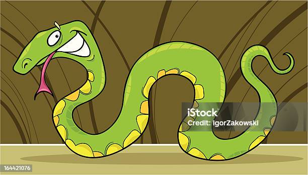 Ilustración de Serpiente Verde y más Vectores Libres de Derechos de Adivinación - Adivinación, Alegre, Anaconda - Boa