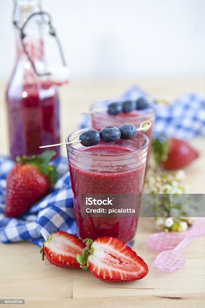 Homemade smoothies with fresh berries Berry Fruit Stock Photo