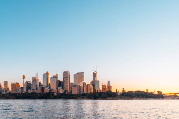 istock Sydney City skyline at sunset 1644292054