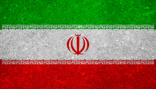 iran flag texture as background