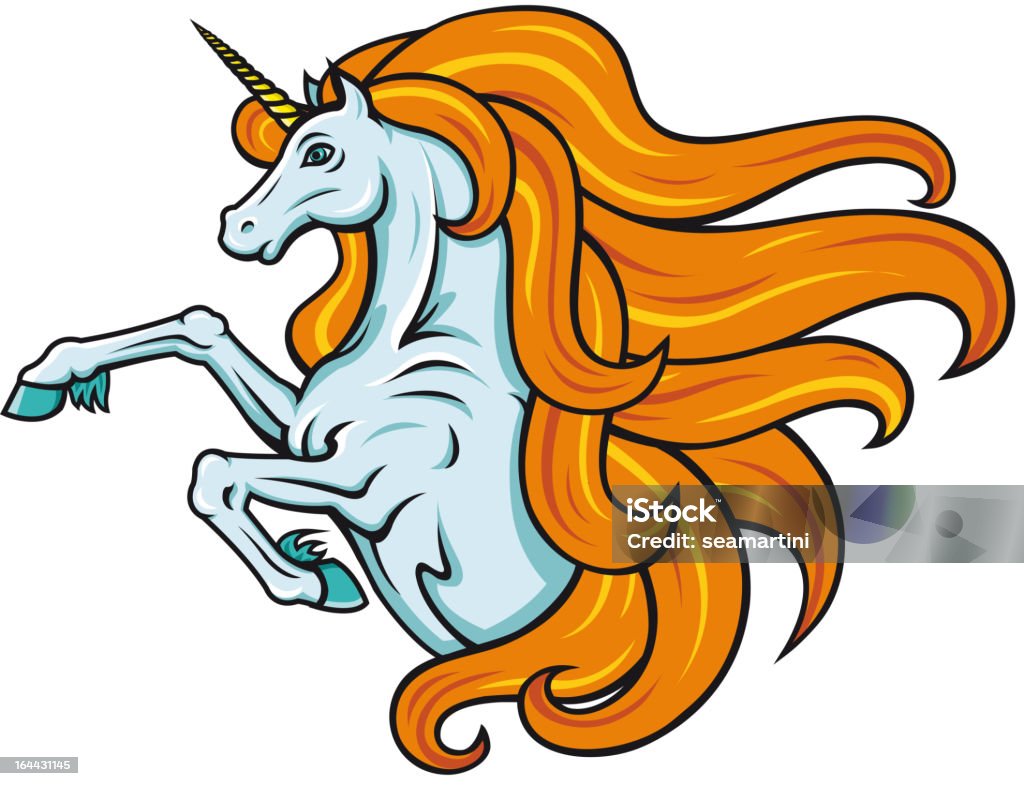 Fantasy Unicorno - arte vettoriale royalty-free di Animale