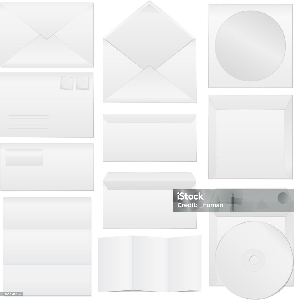 Enveloppes - clipart vectoriel de Blanc libre de droits