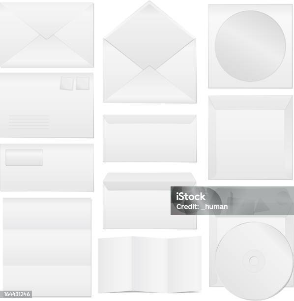 Enveloppes Vecteurs libres de droits et plus d'images vectorielles de Blanc - Blanc, Boîte, Brochure