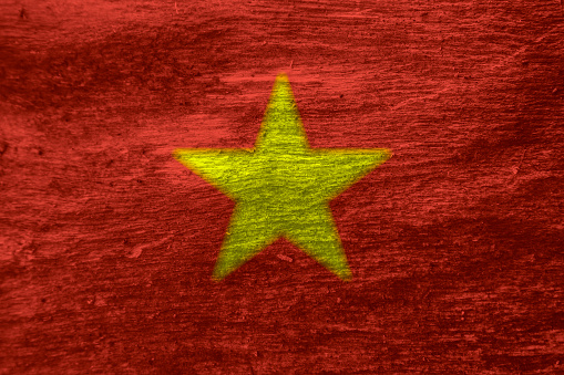 vietnam flag texture as background