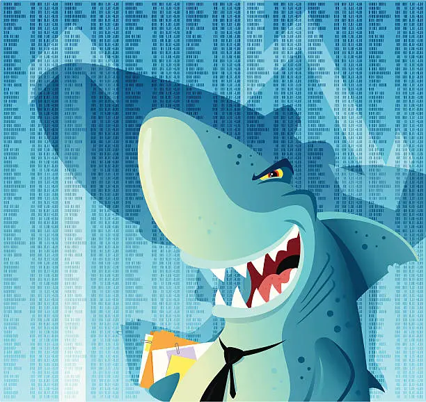 Vector illustration of loan shark