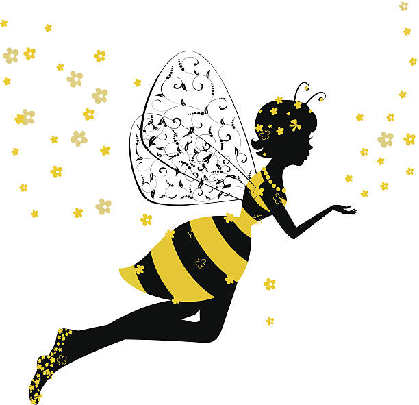 little bee fee mädchen - women little girls teenage girls one person stock-grafiken, -clipart, -cartoons und -symbole