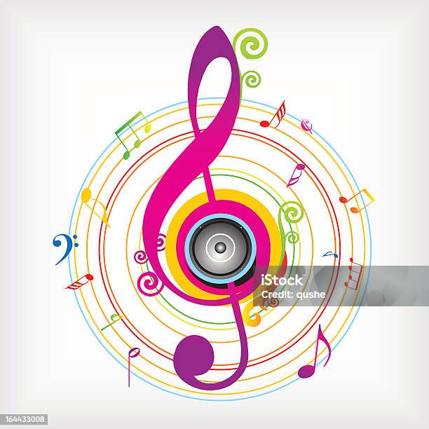 Dancing Musical Clefs Stock Illustration - Download Image Now - Abstract, Arts Culture and Entertainment, Audio Equipment