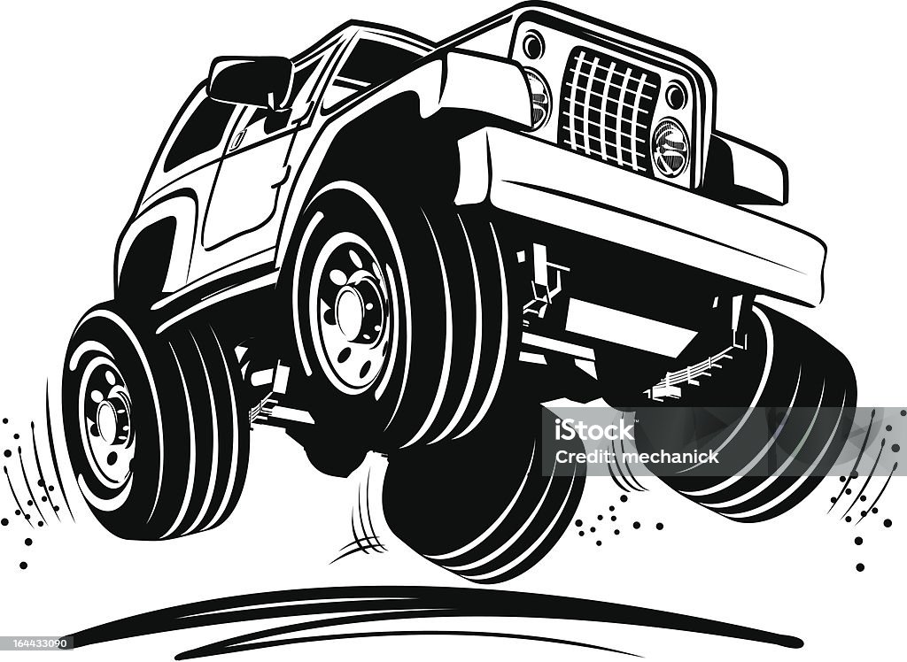 Cartoon jeep Vector cartoon jeep Off-Road Vehicle stock vector