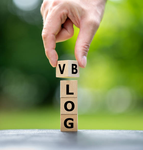 istock A stack of wooden cubes form the words vlog and blog. 1644340717