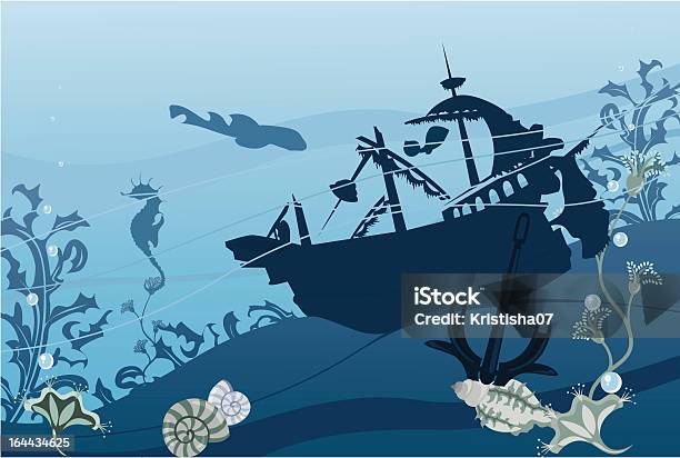 Underwater Landscape Stock Illustration - Download Image Now - Animal, Animal Wildlife, Backgrounds