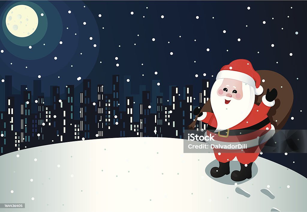 Santa Claus Is Coming To Town Stock Illustration - Download Image Now - Santa  Claus, Town, Blue - iStock