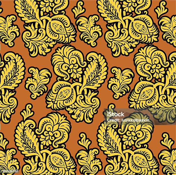 Ilustración de Ruso Patrón Amarillo y más Vectores Libres de Derechos de Abstracto - Abstracto, Acurrucado, Amarillo - Color