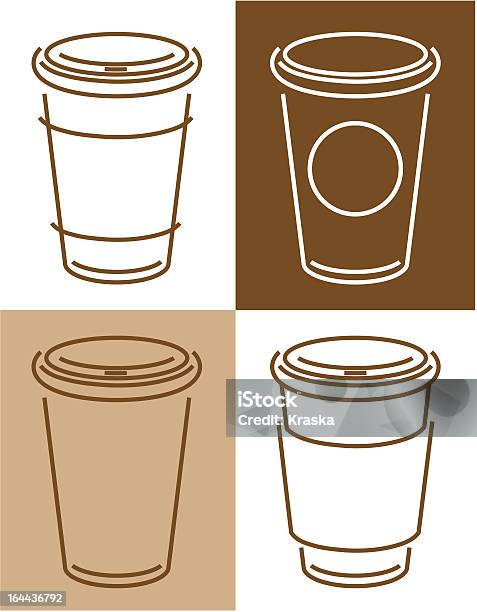 Ilustración de Tazas De Café y más Vectores Libres de Derechos de Vaso de café de papel - Vaso de café de papel, Taza, Bebida