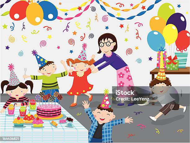 Ilustración de Fiesta De Cumpleaños y más Vectores Libres de Derechos de Celebración - Ocasión especial - Celebración - Ocasión especial, Cumpleaños, Fiesta