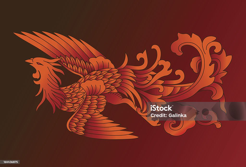 Red Phoenix - Vetor de Fênix royalty-free