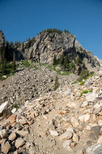 istock Faint Rocky Trail Leading Up to Garnet Canyon 1644377068