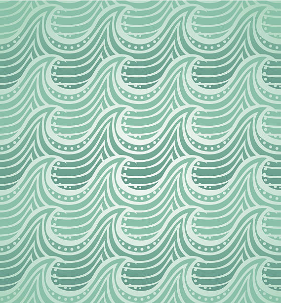A seamless blue wave pattern never ending on a background water seamless pattern - vector illustration never the same stock illustrations