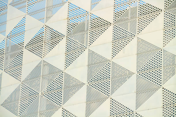 istock Geometric pattern on the facade of a building 1644383864