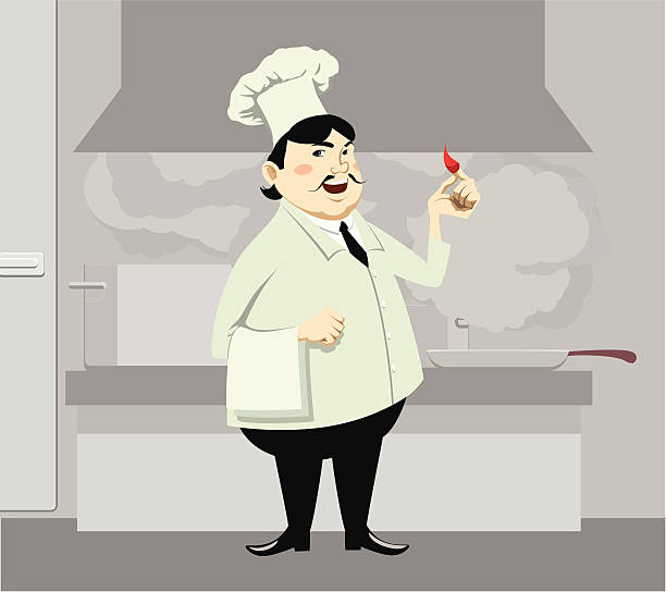 Head cook vector art illustration