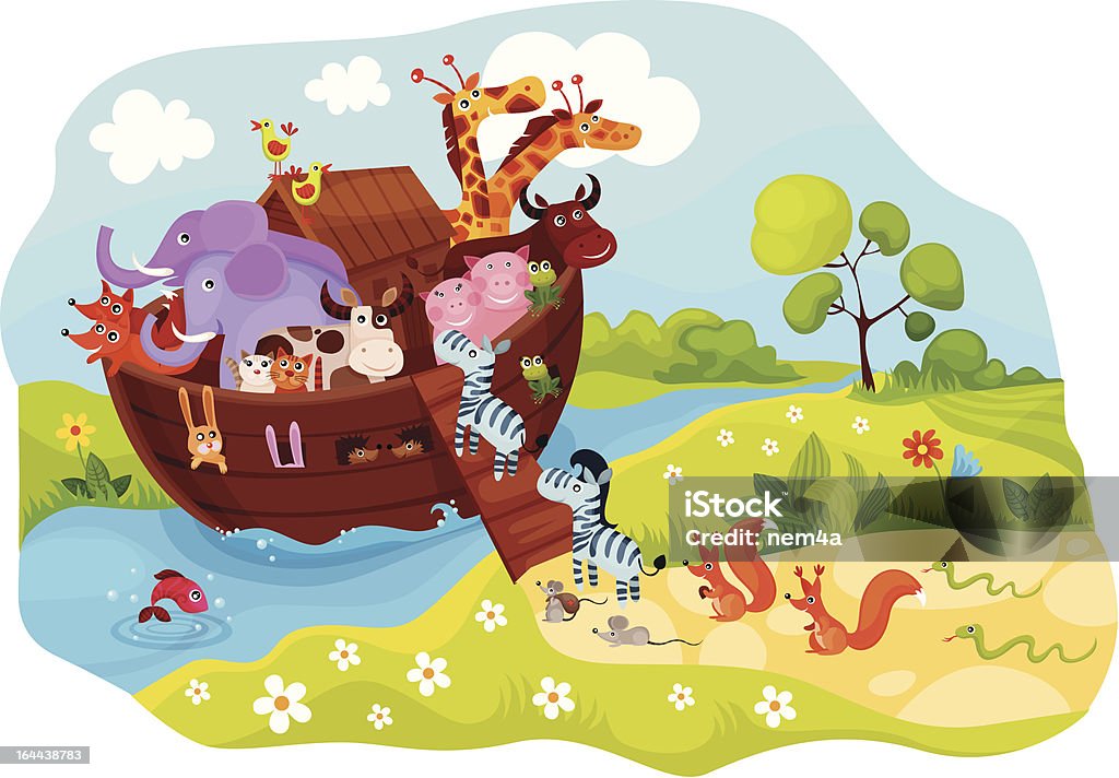 Noah's Ark vector illustration of a Noah's Ark Ark stock vector