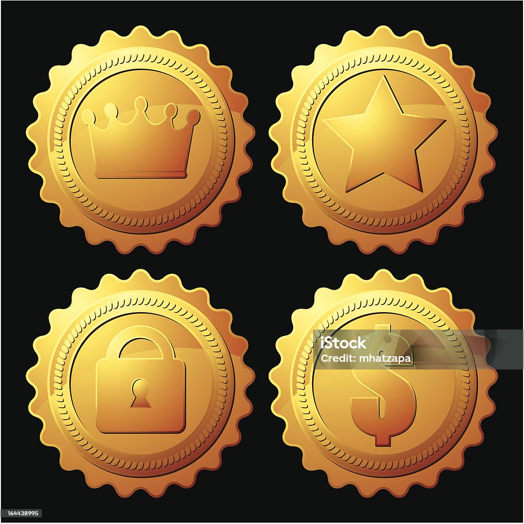 gold medallion - Vetor de Certidão royalty-free