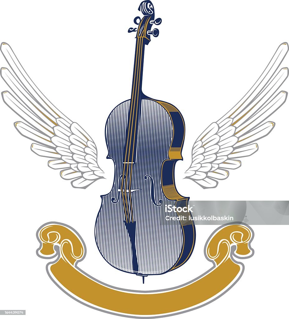 Emblema música wing - Vetor de Acorde royalty-free
