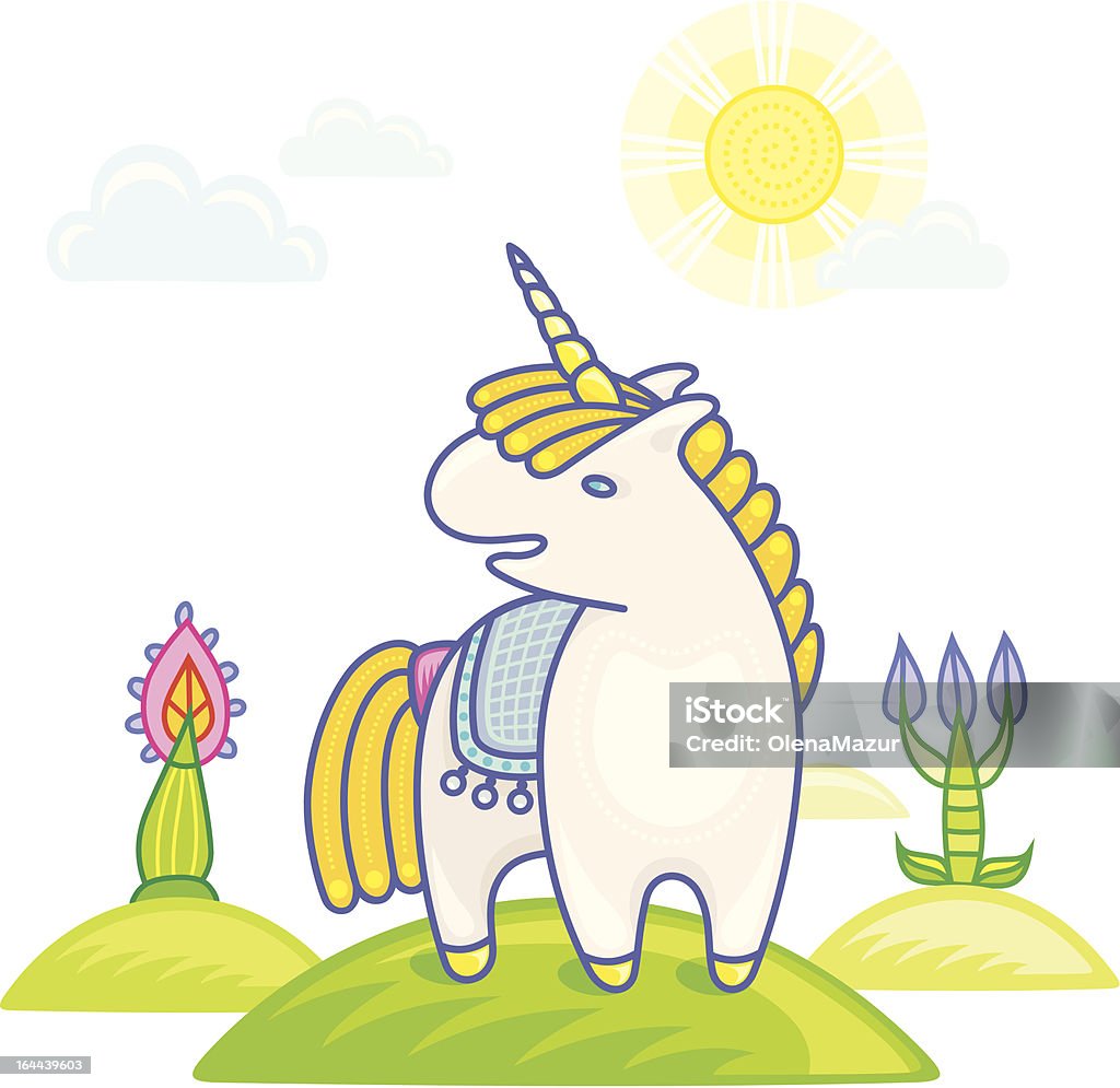 Licorne - clipart vectoriel de Animaux à l'état sauvage libre de droits