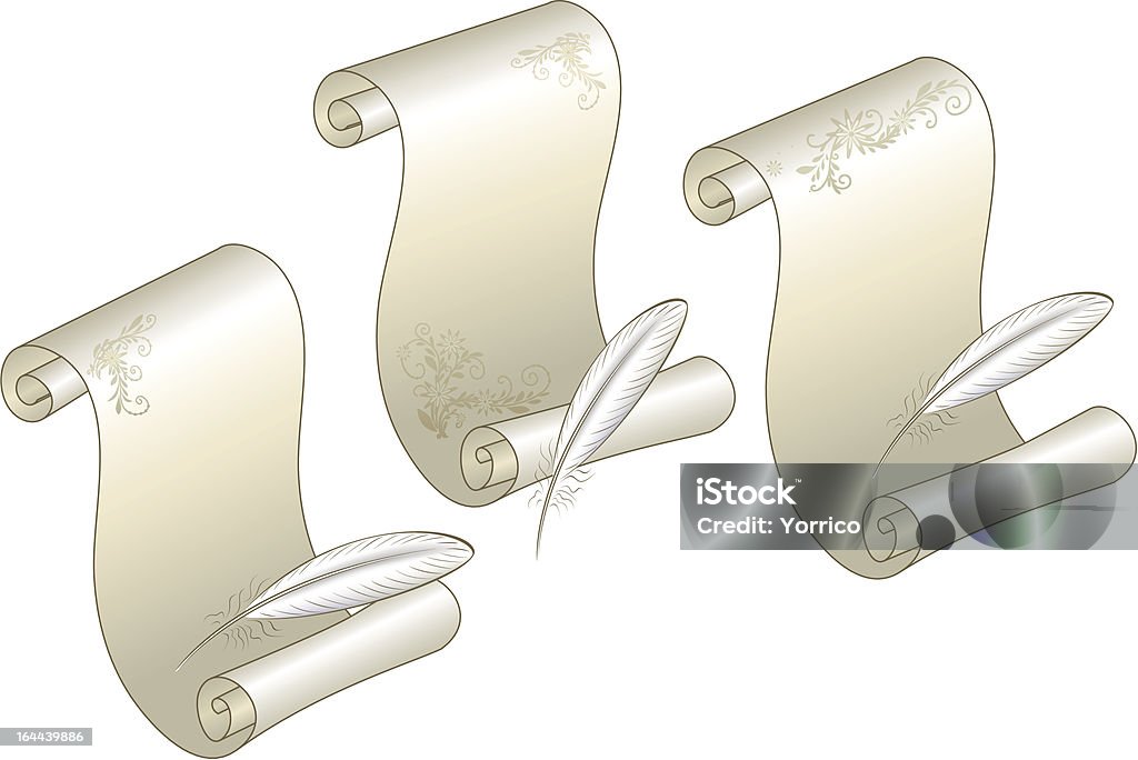 Paper Scroll Patterns Paper Scroll Stock Illustration - Download Image Now - Ancient, Antique ...