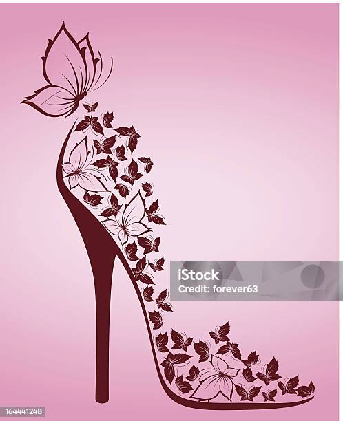 High Heel De Insectos Vector - Arte vetorial de stock e mais imagens de Borboleta - Borboleta, Pé humano, Adulto