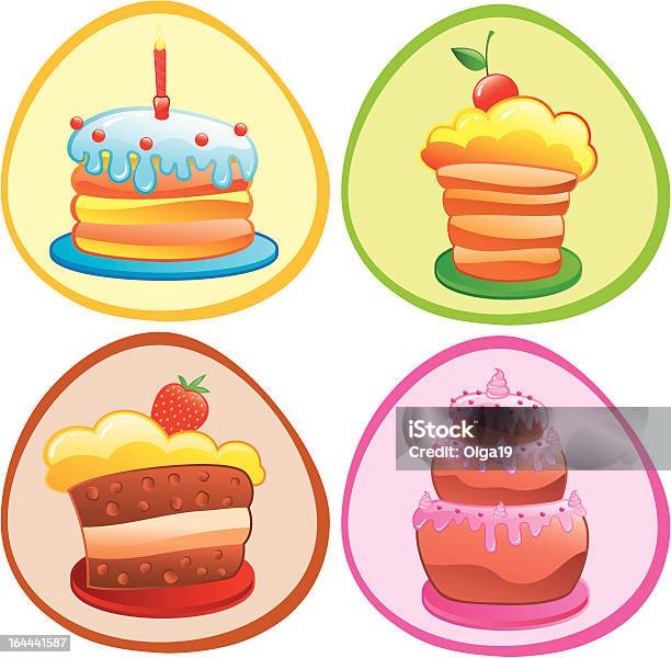 Sweet Cakes Stock Illustration - Download Image Now - Baked Pastry Item, Baking, Birthday