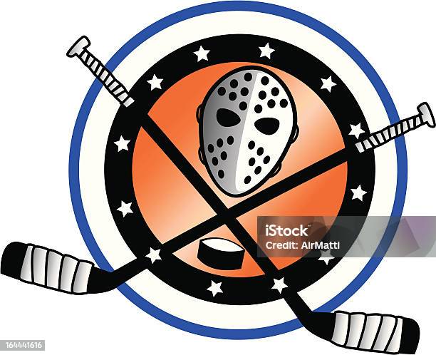 Hockeyemblem Stock Vektor Art und mehr Bilder von Torwartmaske - Torwartmaske, Feldhockeyschläger, Eishockey