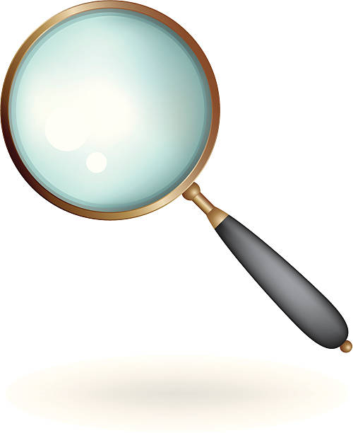 Magnifying glass vector art illustration