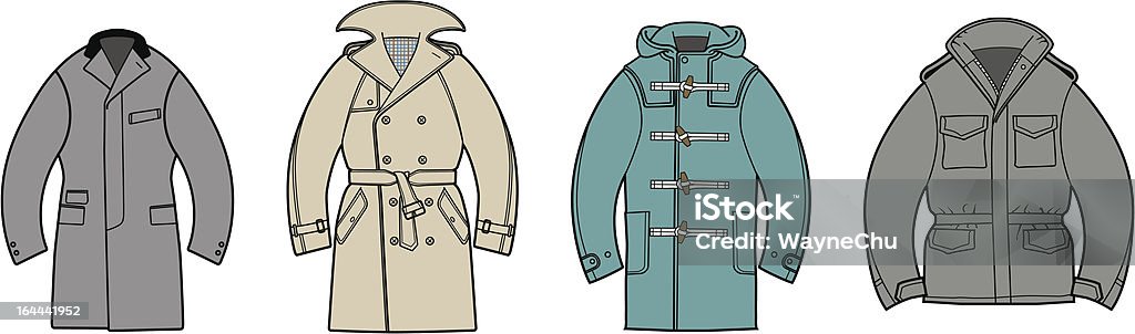 Outerwear Collection Trench Coat stock vector