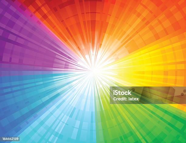 Rainbow — стоковая векторная графика и другие изображения на тему Абстрактный - Абстрактный, Без людей, Блестящий