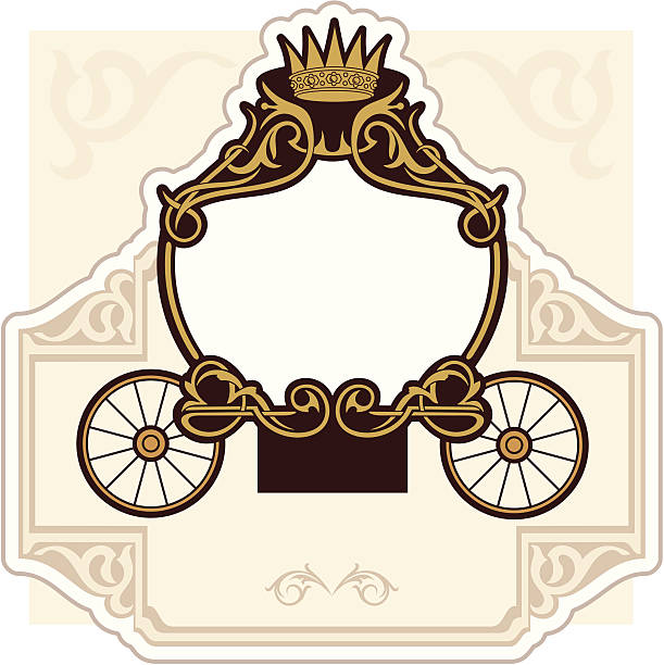 fairytale carriage vector art illustration
