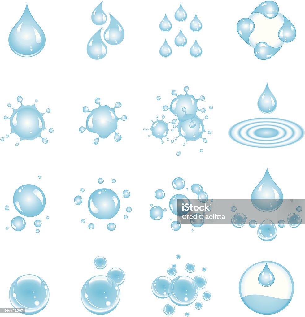 Elementos de agua - arte vectorial de Agua libre de derechos