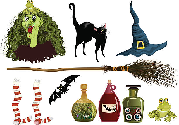 хэллоуин иконки - bat halloween human eye horror stock illustrations