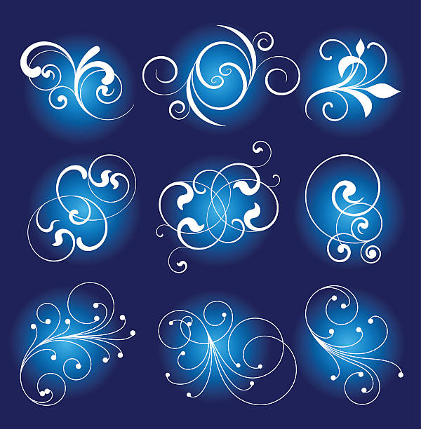 Set of design elements vector art illustration