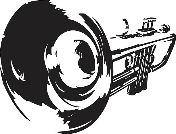 trompete - dixieland stock-grafiken, -clipart, -cartoons und -symbole