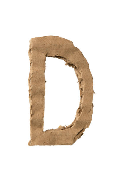 d-alphabet aus papppapier ausgeschnitten - document paper cutting tearing stock-fotos und bilder
