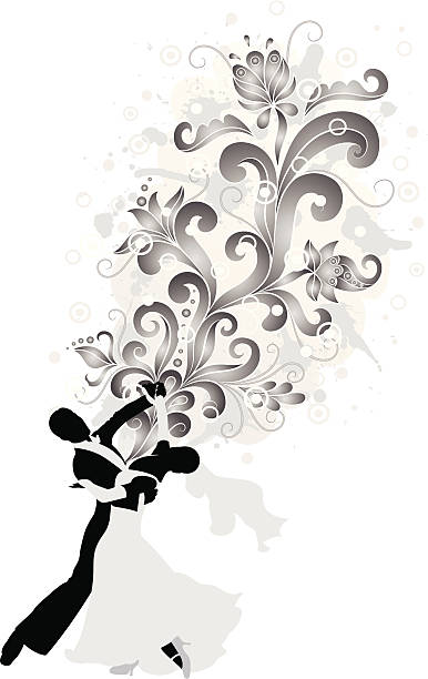 ilustrações de stock, clip art, desenhos animados e ícones de padrão de casamento. - wedding bride wedding reception silhouette