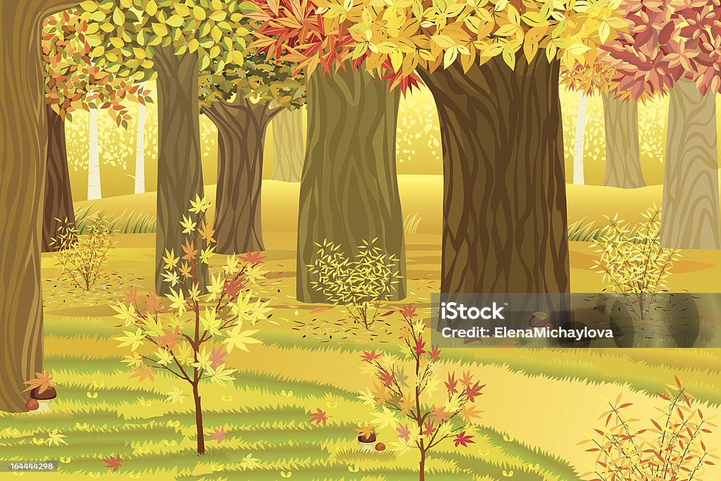 Dream autumn forest Vector illustration of autumn forest Autumn stock vector