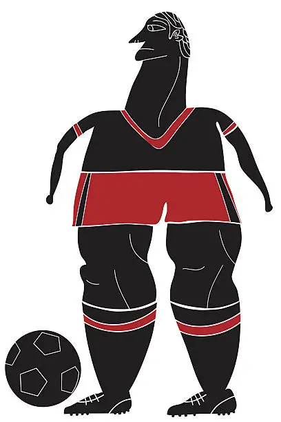 Vector illustration of soccer player