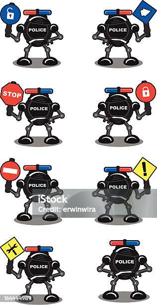 로봇 경찰 접근성에 대한 스톡 벡터 아트 및 기타 이미지 - 접근성, 경찰관, 교통
