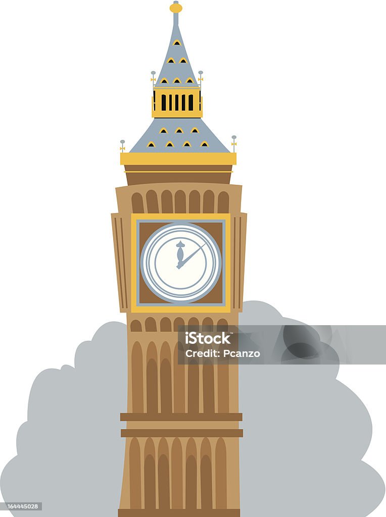 Big Ben dos - Vetor de Big Ben royalty-free