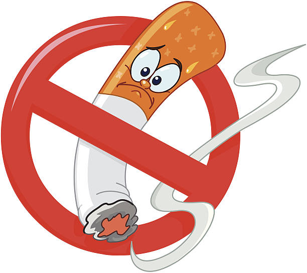 No Smoking Cartoon Stock Illustration - Download Image Now - No Smoking  Sign, Humor, Cartoon - iStock