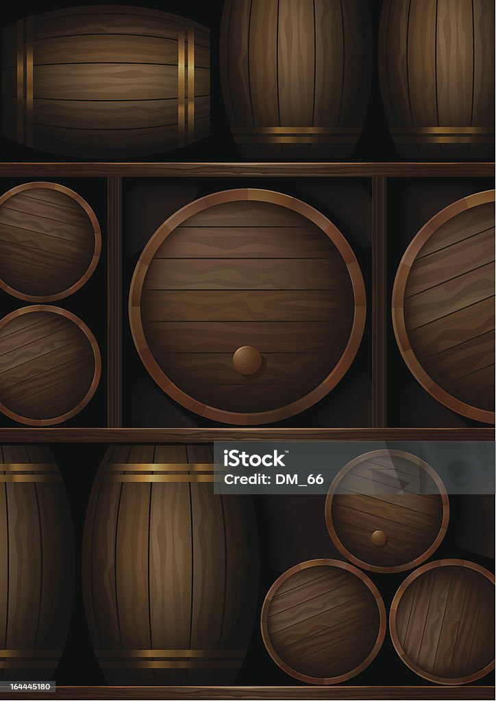 Barrels_background Shelves with old wooden barrels Mature Adult stock vector