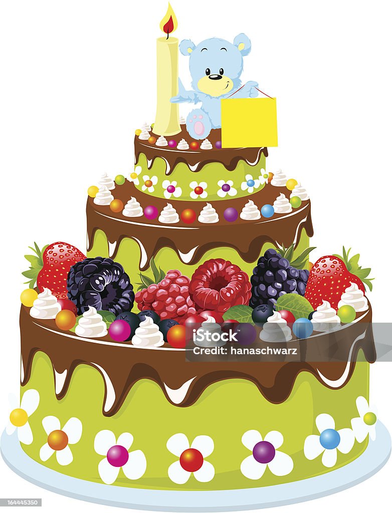 Big Birthday Cake Stock Illustration - Download Image Now ...