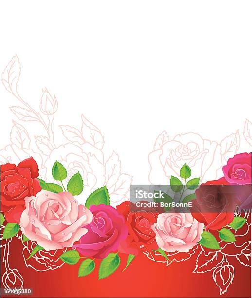 Background With Beauty Roses Stock Illustration - Download Image Now - Arts Culture and Entertainment, Backgrounds, Botany