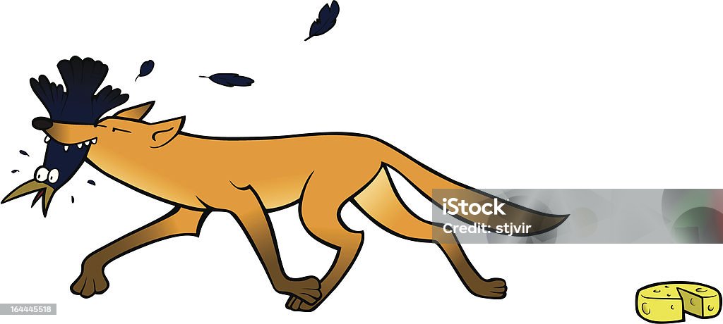 Fox And The Crow Stock Illustration - Download Image Now - Aesop - Writer,  Animal, Animal Teeth - iStock